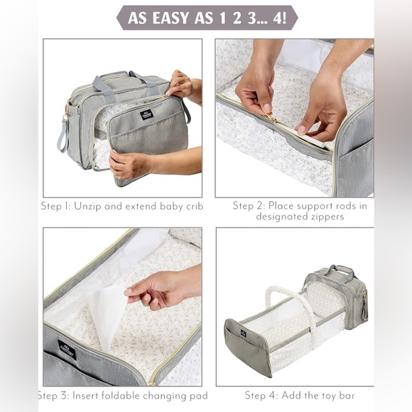 Courtier 4 in 1 Diaper Bag With Changing Station NWOT - Picture 4 of 15